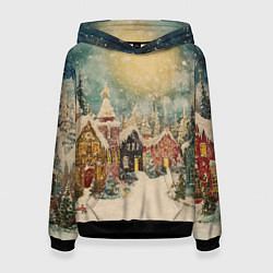 Женская толстовка Милый новогодний городок
