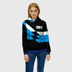 Толстовка-худи женская Dayz geometry steel, цвет: 3D-синий — фото 2