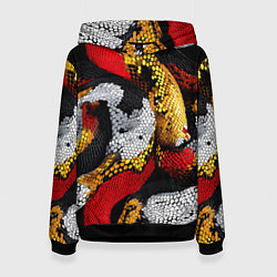 Женская толстовка Яркий змеиный паттерн