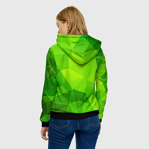 Женская толстовка David Bowie green poly / 3D-Черный – фото 4