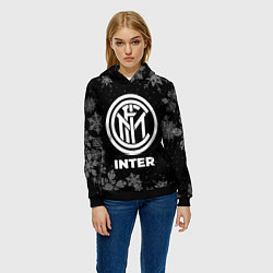 Толстовка-худи женская Снежный Inter, цвет: 3D-черный — фото 2