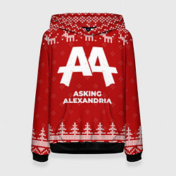 Женская толстовка Новогодний Asking Alexandria с оленями