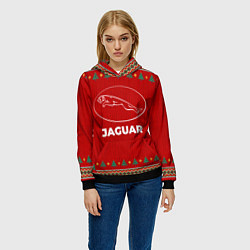 Толстовка-худи женская Jaguar new year, цвет: 3D-черный — фото 2