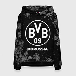 Толстовка-худи женская Снежный Borussia, цвет: 3D-черный