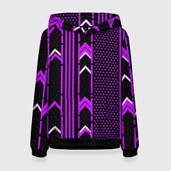 Женская толстовка Фиолетовые обои на чёрном фоне
