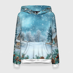 Женская толстовка Новогодний снег