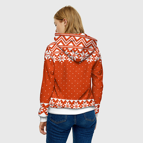 Женская толстовка Незуко Комадо свитер новогодний / 3D-Белый – фото 4