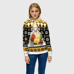Толстовка-худи женская One-Punch Man sweater, цвет: 3D-белый — фото 2