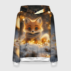 Женская толстовка Лисичка и огоньки