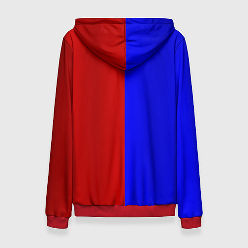 Женская толстовка Сине-красный паук - лого / 3D-Красный – фото 2