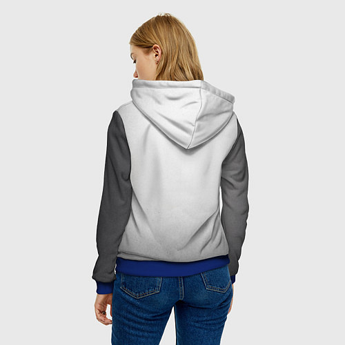 Женская толстовка Дольки банана / 3D-Синий – фото 4