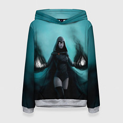 Толстовка-худи женская Raven young justice, цвет: 3D-меланж
