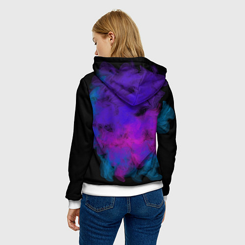 Женская толстовка In the beginning was sound / 3D-Белый – фото 4