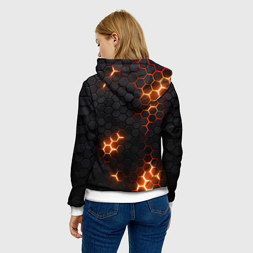 Женская толстовка Arctic Monkeys - плиты с подсветкой / 3D-Белый – фото 4