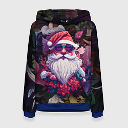 Женская толстовка Дед мороз в цветах
