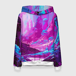 Женская толстовка Фиолетовая кислотная абстракция