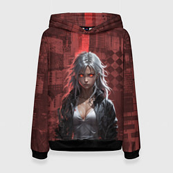 Женская толстовка Девушка с прожигающим взглядом