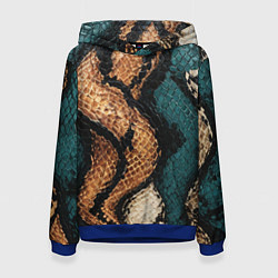 Женская толстовка Кожа в змеином стиле