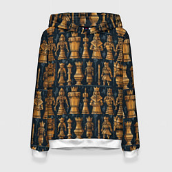 Женская толстовка Ладья ферзь пешка и другие шахматные фигуры