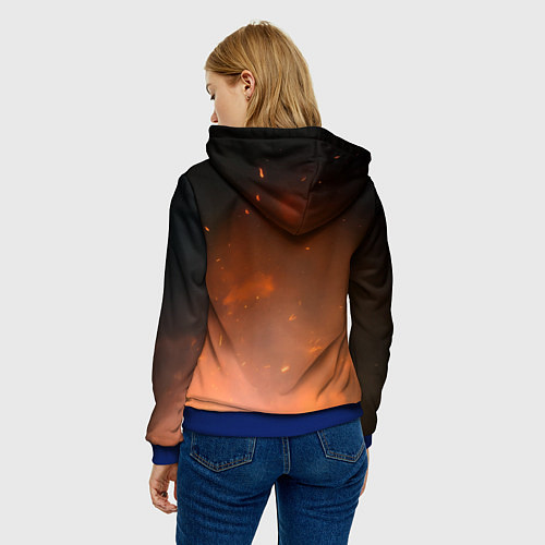 Женская толстовка Призрачный гонщик / 3D-Синий – фото 4