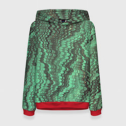 Женская толстовка Разводы в зеленом цвете