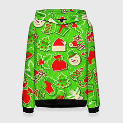Женская толстовка Новогоднее настроение паттерн