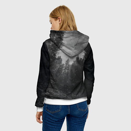 Женская толстовка Котик и НЛО / 3D-Белый – фото 4