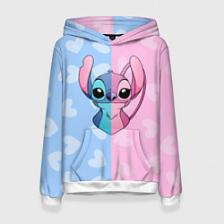 Женская толстовка Стич и Ангел