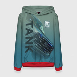 Толстовка-худи женская Tank 500, цвет: 3D-красный