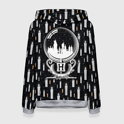 Женская толстовка Гарри Поттер - Шар и свечи black and white