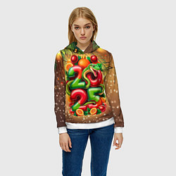 Толстовка-худи женская Змеи к нам приходят, цвет: 3D-белый — фото 2