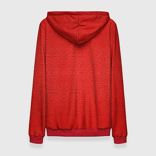 Женская толстовка Красная кожаная текстура / 3D-Красный – фото 2