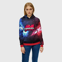 Толстовка-худи женская Сопротивление в Tekken 8, цвет: 3D-красный — фото 2