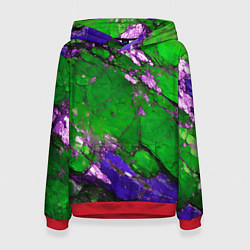 Женская толстовка A purple mineral in a green stone