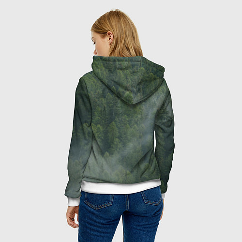 Женская толстовка Символ чур - природа мой храм / 3D-Белый – фото 4