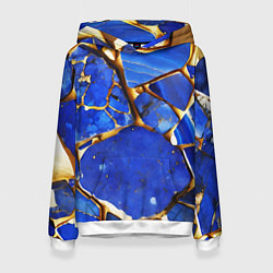 Женская толстовка A gold mineral in a blue stone