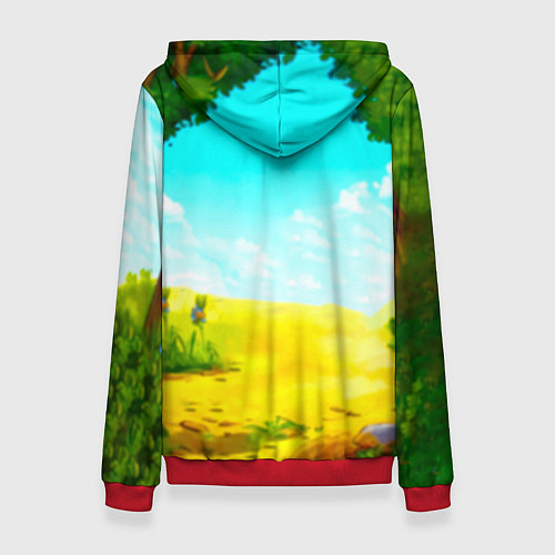 Женская толстовка Гиппопотамчик / 3D-Красный – фото 2