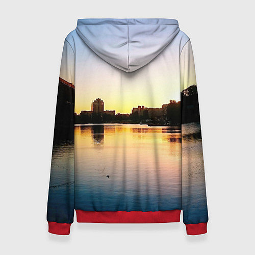 Женская толстовка Шкиперская гавань в Санкт-Петербурге / 3D-Красный – фото 2