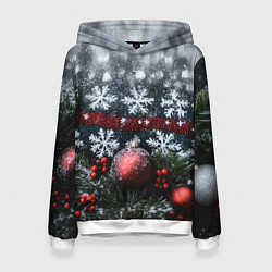 Женская толстовка Новогодние снежинки