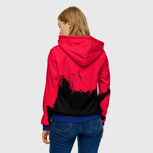 Женская толстовка Dayz черные краски / 3D-Синий – фото 4