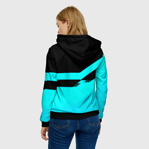 Женская толстовка Dayz geometry / 3D-Черный – фото 4