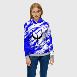 Толстовка-худи женская Quake огненные краски, цвет: 3D-меланж — фото 2