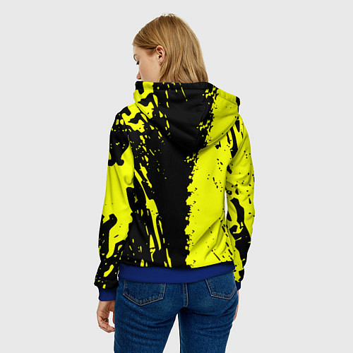 Женская толстовка Borussia краски текстура / 3D-Синий – фото 4