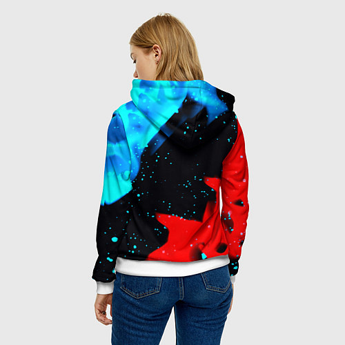 Женская толстовка Liverpool fire steel / 3D-Белый – фото 4