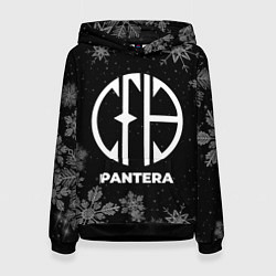 Толстовка-худи женская Снежный Pantera, цвет: 3D-черный