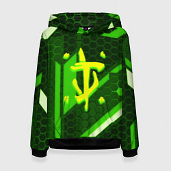 Женская толстовка Doom geometry green