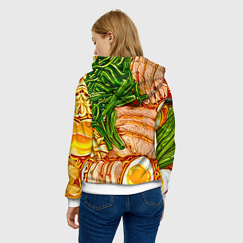 Женская толстовка Суп рамен / 3D-Белый – фото 4