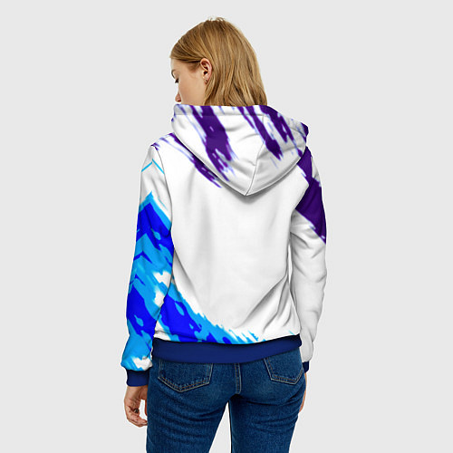 Женская толстовка Rust неоновые краски / 3D-Синий – фото 4