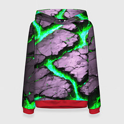 Женская толстовка Треснувший камень зелёный