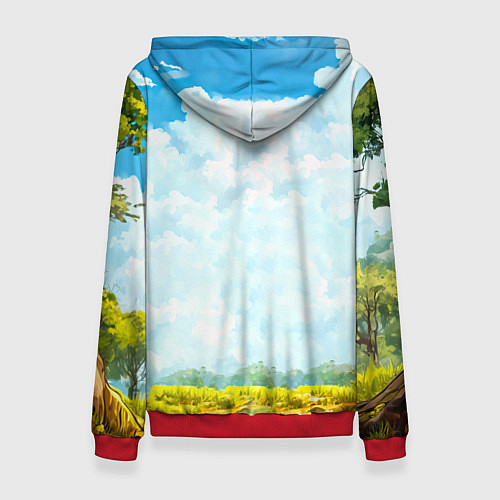 Женская толстовка Огромный слон / 3D-Красный – фото 2